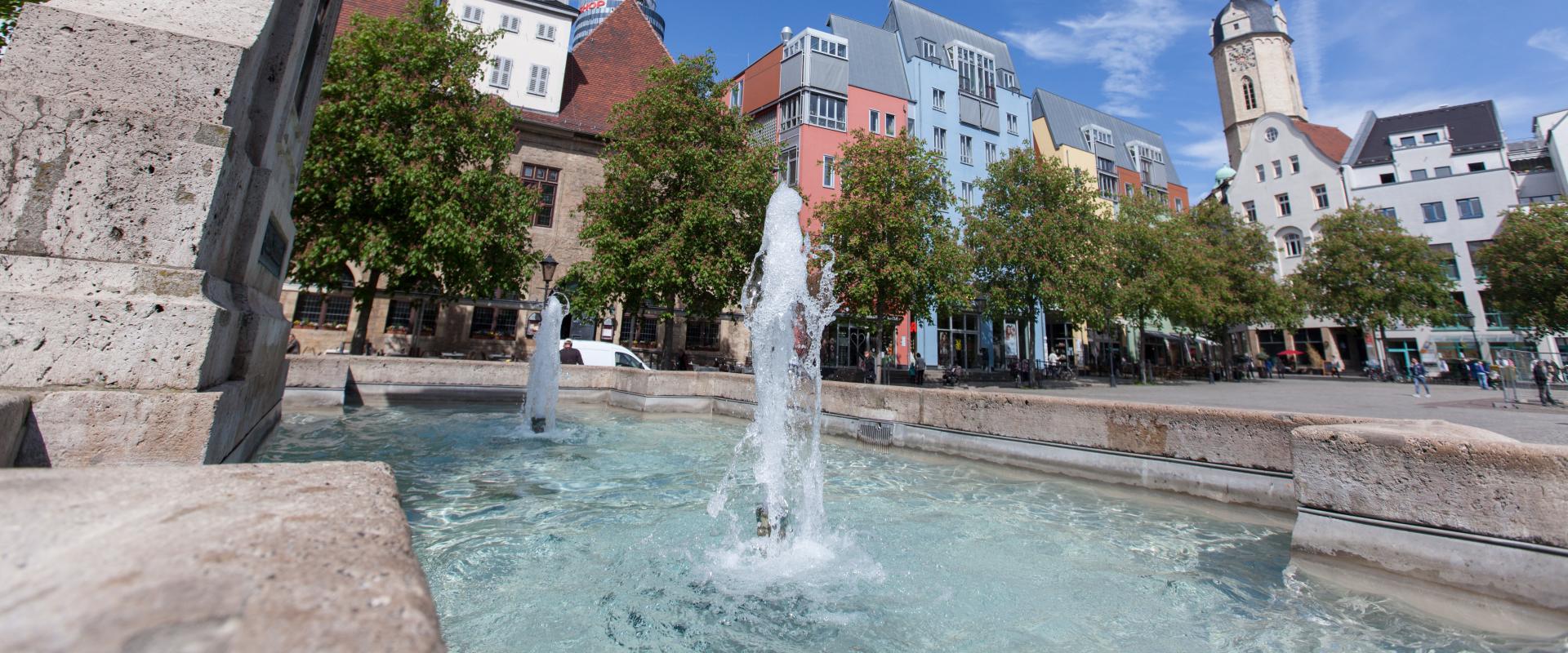 Bismarck Fountain on the Jena market square