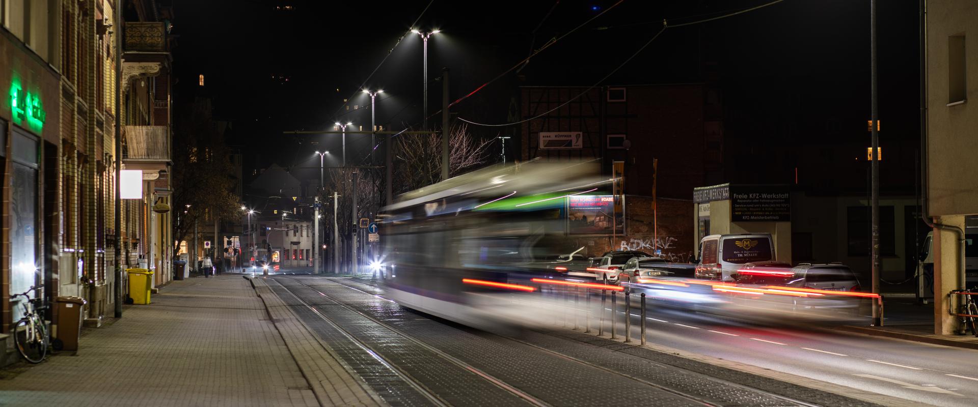 Night-time street lighting and traffic