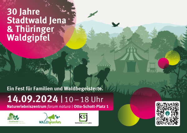 Banner "30 years of Jena city forest"