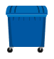 Blue garbage can - Paper, cardboard, cartons