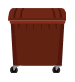 Brown garbage can - organic waste
