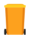 Yellow garbage can - Lightweight packaging