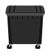 Black garbage can - residual waste