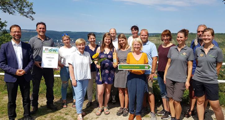 The winning team of the City of Jena, Jenakultur, Kommunalservice Jena; ÜAG gGmbH Jena and Saale-Unstrut Tourismus GmbH