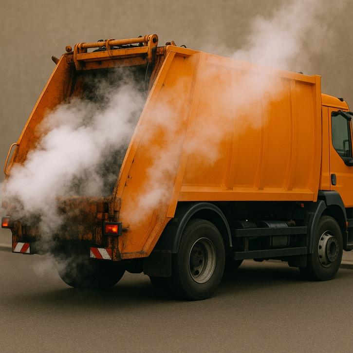 Fire in a waste collection vehicle belonging to Kommunalservice Jena
