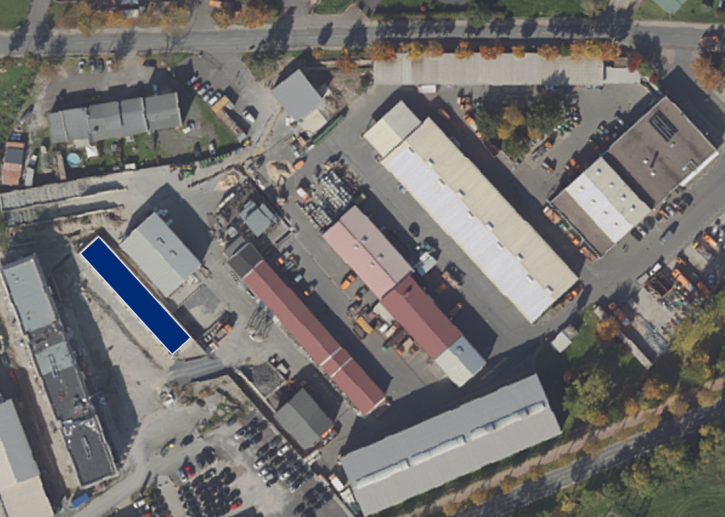 Luftbild Fahrzeughalle KSJ