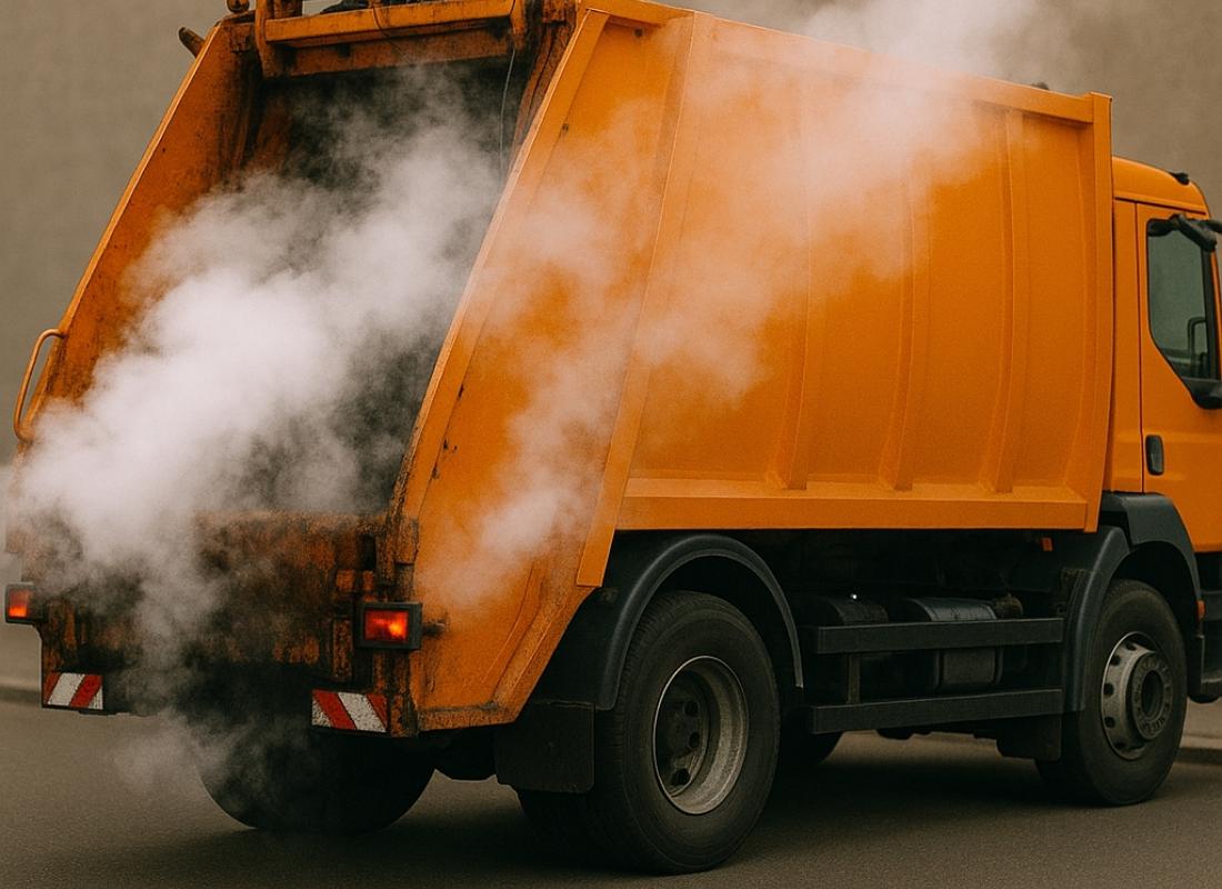 Fire in a waste collection vehicle belonging to Kommunalservice Jena