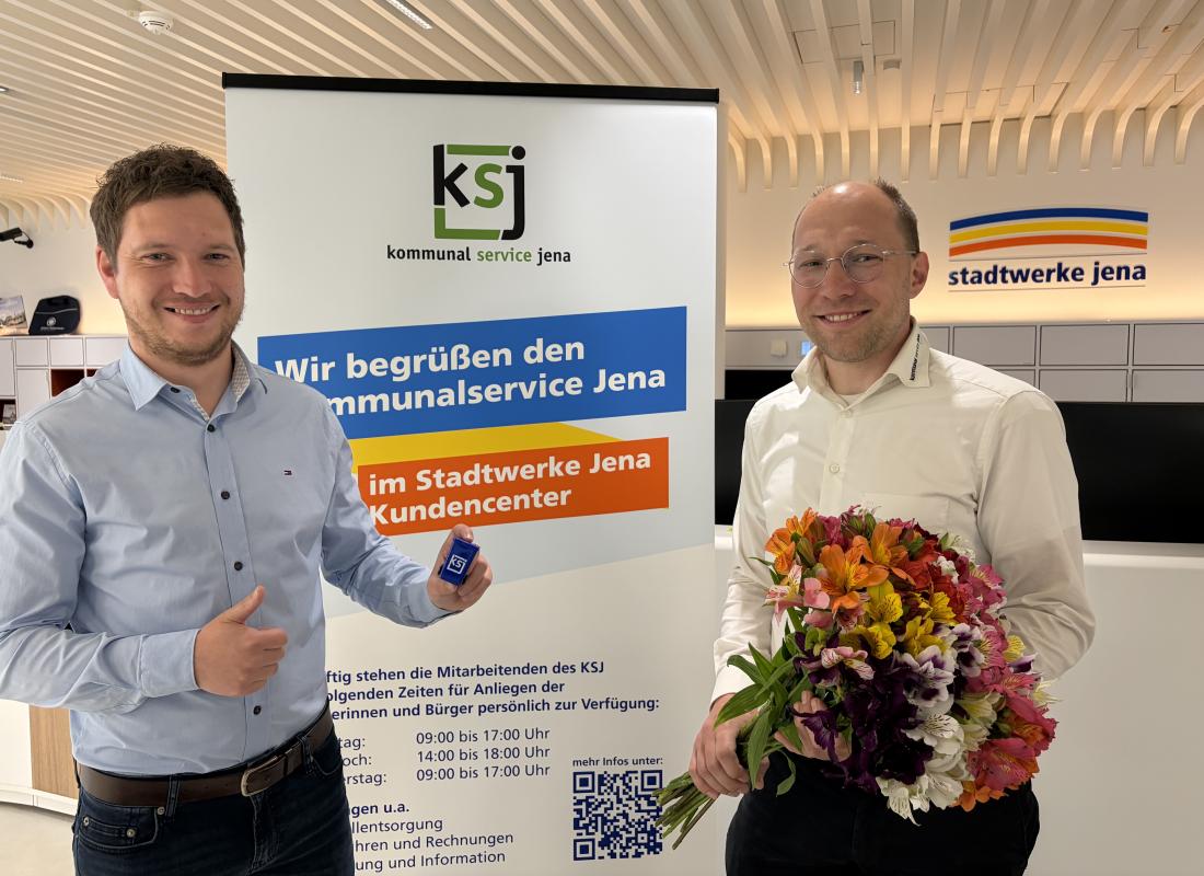 Begrüßung im Kundencenter