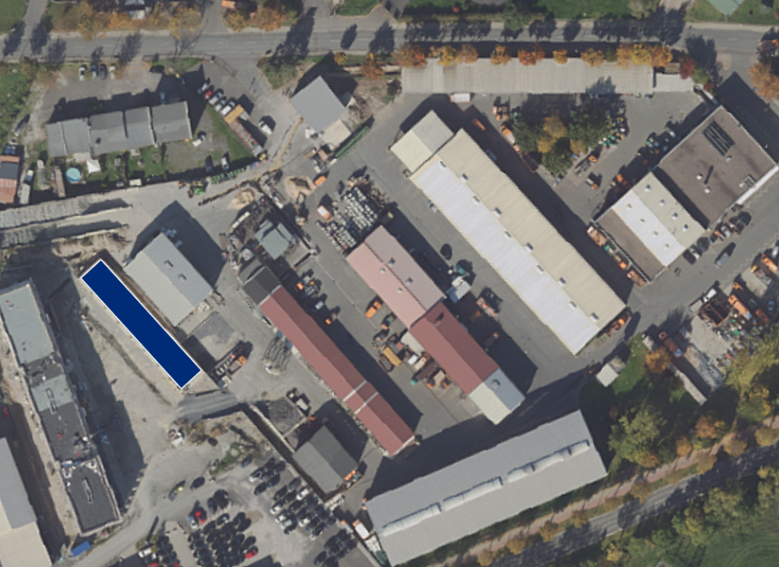 Luftbild Fahrzeughalle KSJ