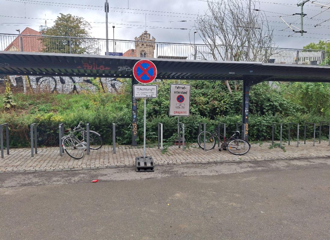 Hinweis zu Reinigungs- und Reparaturarbeiten der Fahrradabstellanlagen am Paradiesbahnhof