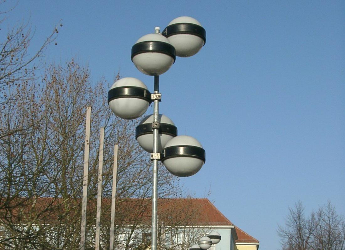 Kugelleuchten auf dem Eichplatz-Areal 